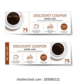 coffee coupon discount  template design.