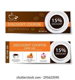 Coffee Coupon Discount Template Design