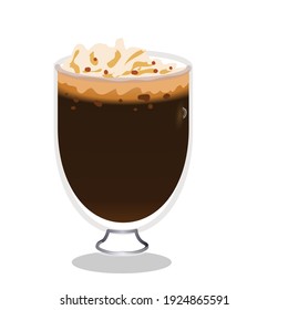 Coffee with cream icon. Cartoon of coffee with cream vector icon for web design isolated on white background