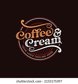 Coffee Cream logo vector template