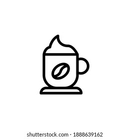 coffee cream vector line icon