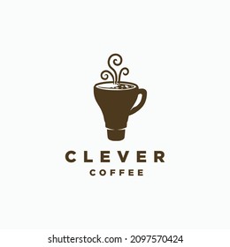 Coffee creative clever simple minimalist logo design inspiration ideas