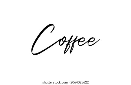 coffee In the creative lettering style