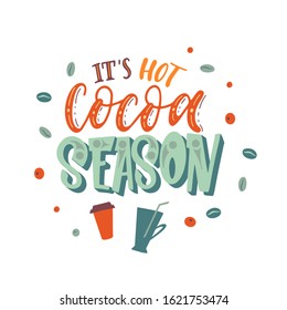 Coffee creative motivation poster. Hand drawn quote for banner, card or cafe menu. Lettering design, design concept. Vector illustration.