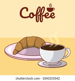 Coffee and croissant