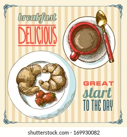 Coffee and croissant 