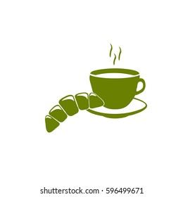 coffee and croissant icon 