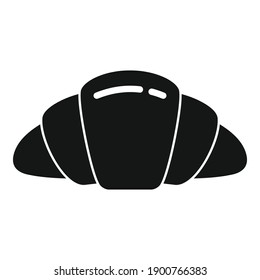 Coffee croissant icon. Simple illustration of coffee croissant vector icon for web design isolated on white background