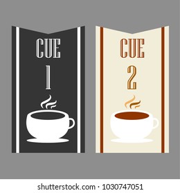 Coffee Cue Card Vector. Free Space For Text. Wallpaper.