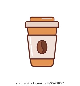 Coffee culture takeaway cup with coffee bean