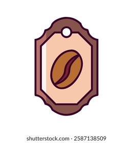 Coffee culture vintage label icon illustration