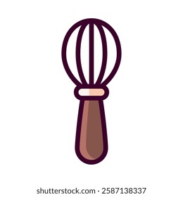 Coffee culture whisk icon illustration