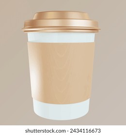 coffee cup 3d vector cafe