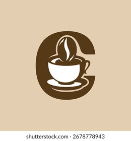 coffee cup abstract logo modern style