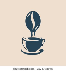 Kaffeetasse abstrakte Logo modernen Stil