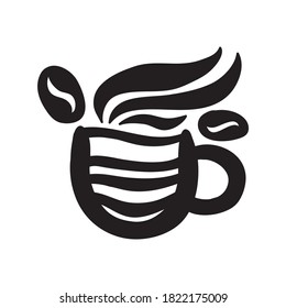 Coffee cup abstract sketch. Vector illustration