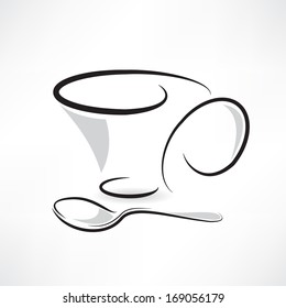coffee cup abstraction icon