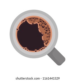 coffee cup air view icon