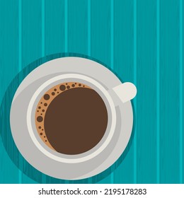 coffee cup airview scene poster