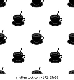 Coffee cup americano.Different types of coffee single icon in black style vector symbol stock illustration web.