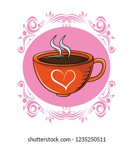 Coffee cup with aroma