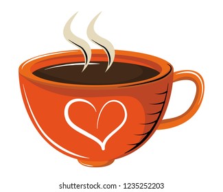 Coffee cup with aroma
