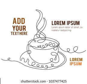 Coffee cup background, illustration