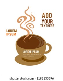 Coffee cup background, illustration