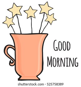 coffee cup background, illustration in vector format
