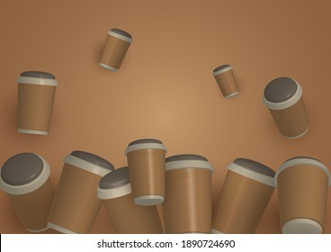 coffee cup background modern design