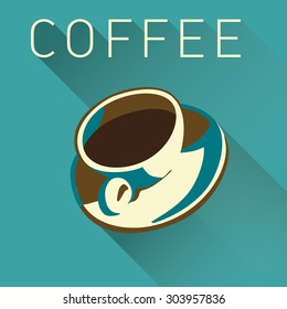 Coffee Cup Background with Space for Type