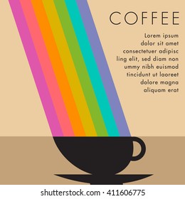 Coffee Cup Background with Space for Type