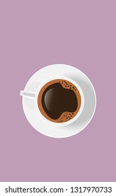 coffee cup with background vector illustration. 