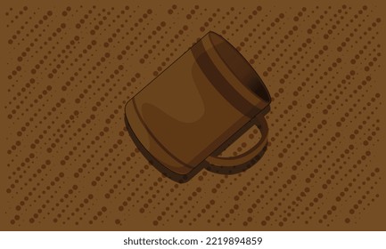 Coffee cup with background. Vector illustration