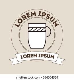 Coffee cup and banner