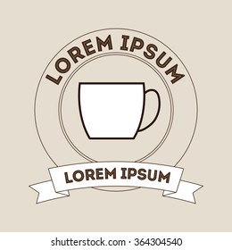 Coffee cup and banner