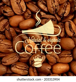 coffee cup bean design background