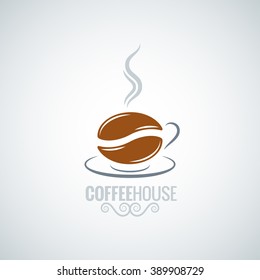 coffee cup bean design vector background