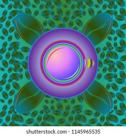 Coffee cup with bean seamless pattern background. Coffees seeds background.