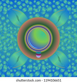 Coffee cup with bean seamless pattern background. Coffees seeds background.