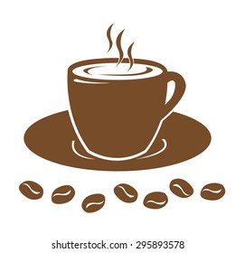 Coffee Cup and coffee beans