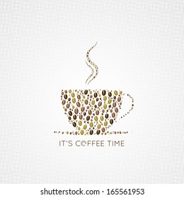 coffee cup beans design background