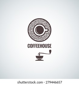 coffee cup and beans design background