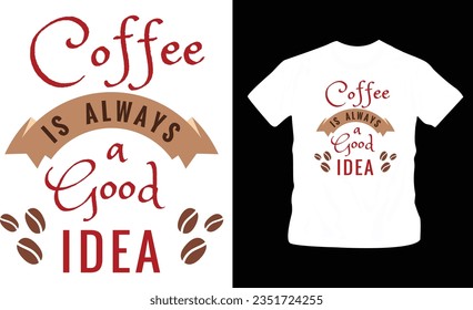 Coffee cup, coffee beans, type of coffee illustration t-shirt design editable template