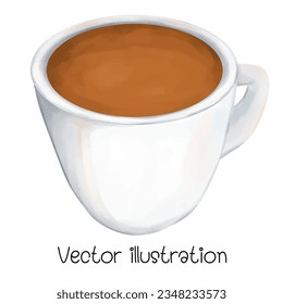  coffee, coffee cup, coffee beans, watercolor vector illustration for banner design Drink menu ,coffee day.