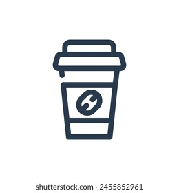 Coffee Cup Beverage Container Icon Illustration