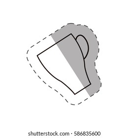 coffee cup beverage hot line vector illustration eps 10