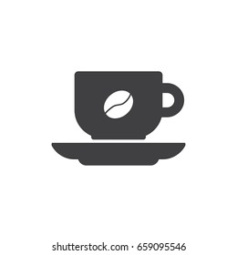 Coffee cup black icon.