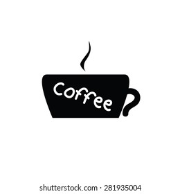 coffee cup black vector
