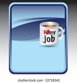 coffee cup blue background